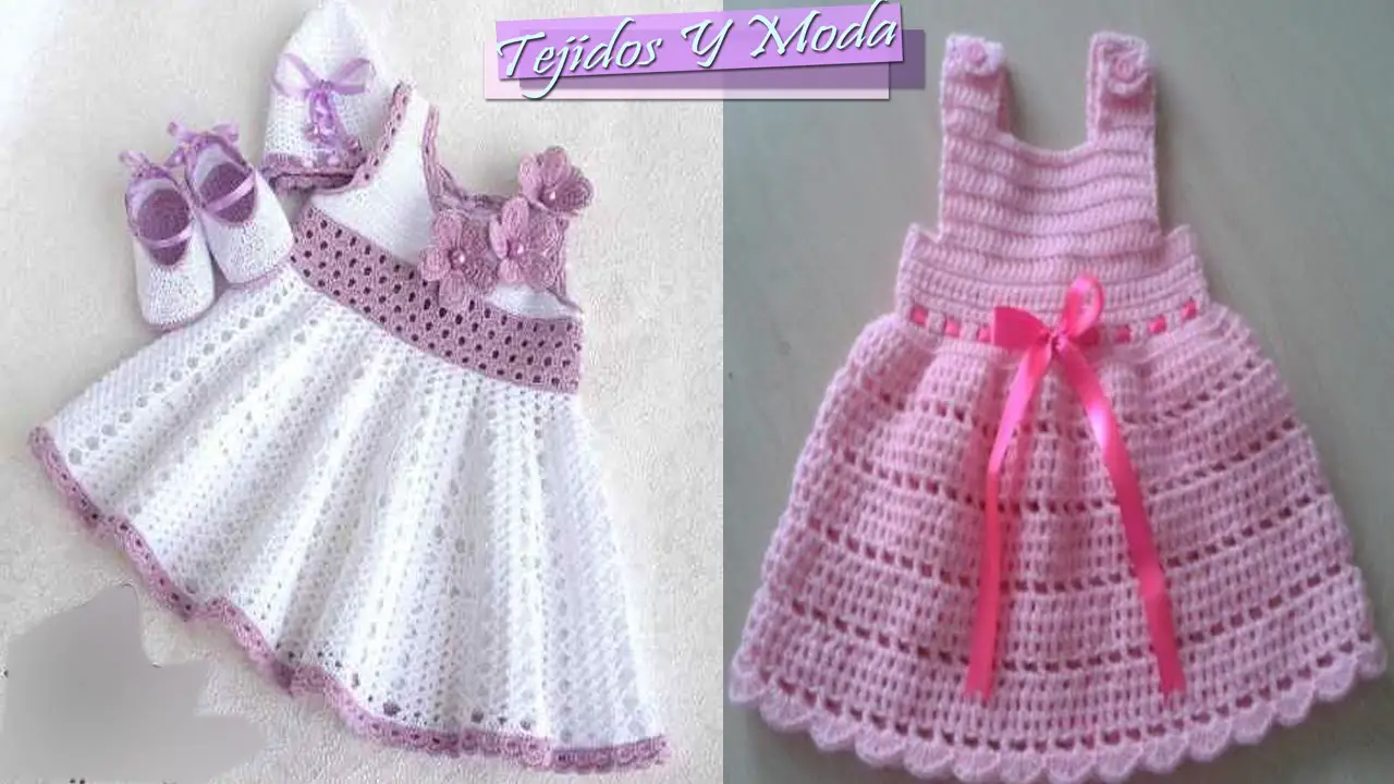Vestidos Para Bebe Niña Con Patrones - Tejidos a Crochet Alcrochet.com