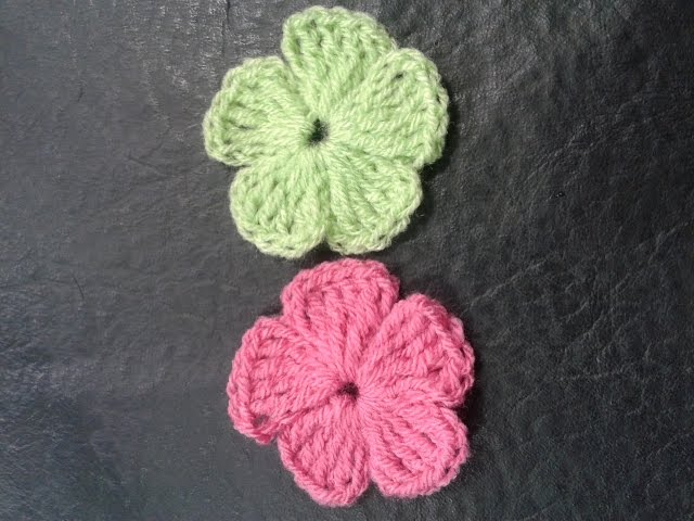 Flores de 5 Petalos a Crochet
