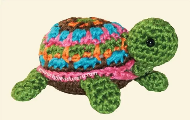 Mini Tortuga Tejida a Crochet