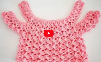 Blusa en crochet para niña