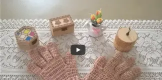 Guantes a crochet para niños