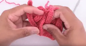 Vincha trenzada en crochet