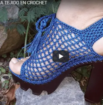 SANDALIAS DE MUJER EN CROCHET