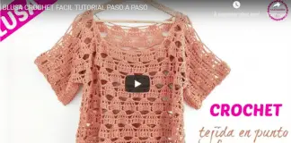 Blusa tejida a crochet para dama