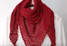 Chal triangular a crochet facil