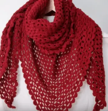 Chal triangular a crochet facil