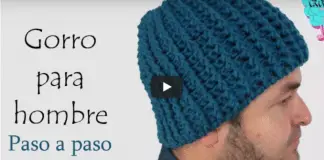 Gorro a crochet para hombre