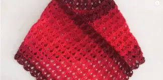 Poncho rectangular crochet