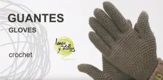 guantes crochet hombre