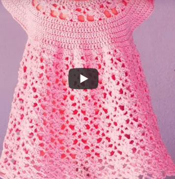 vestido de flores de crochet