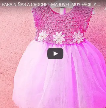 vestido de princesas de tul y crochet